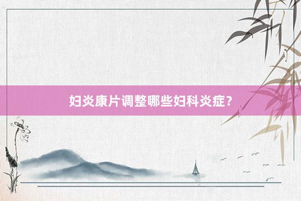 妇炎康片调整哪些妇科炎症？
