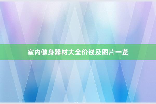 室内健身器材大全价钱及图片一览